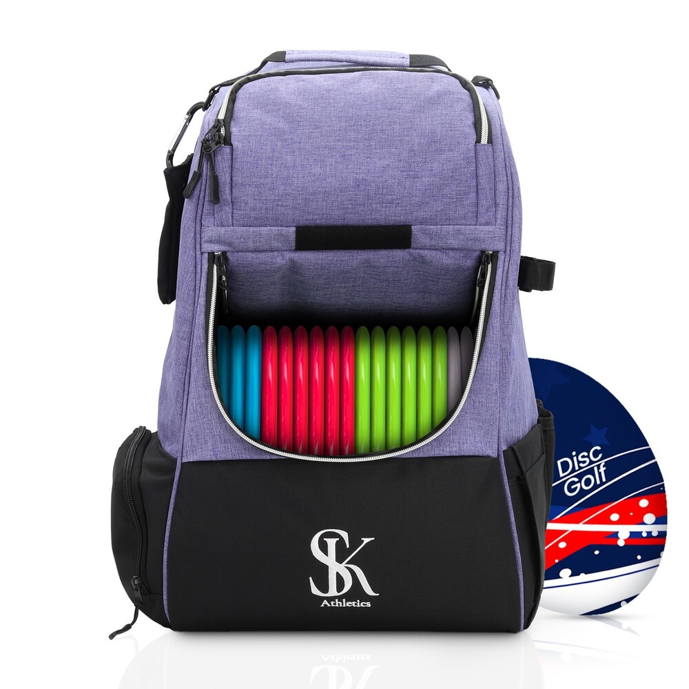 Disc Golf Bag - 24+ Discs -Ergonomic Stand Up Design -Water Resistant- 5 Pockets